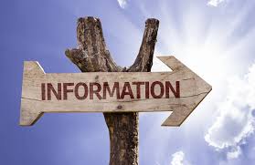 שלט חץ עם המילה infprmation